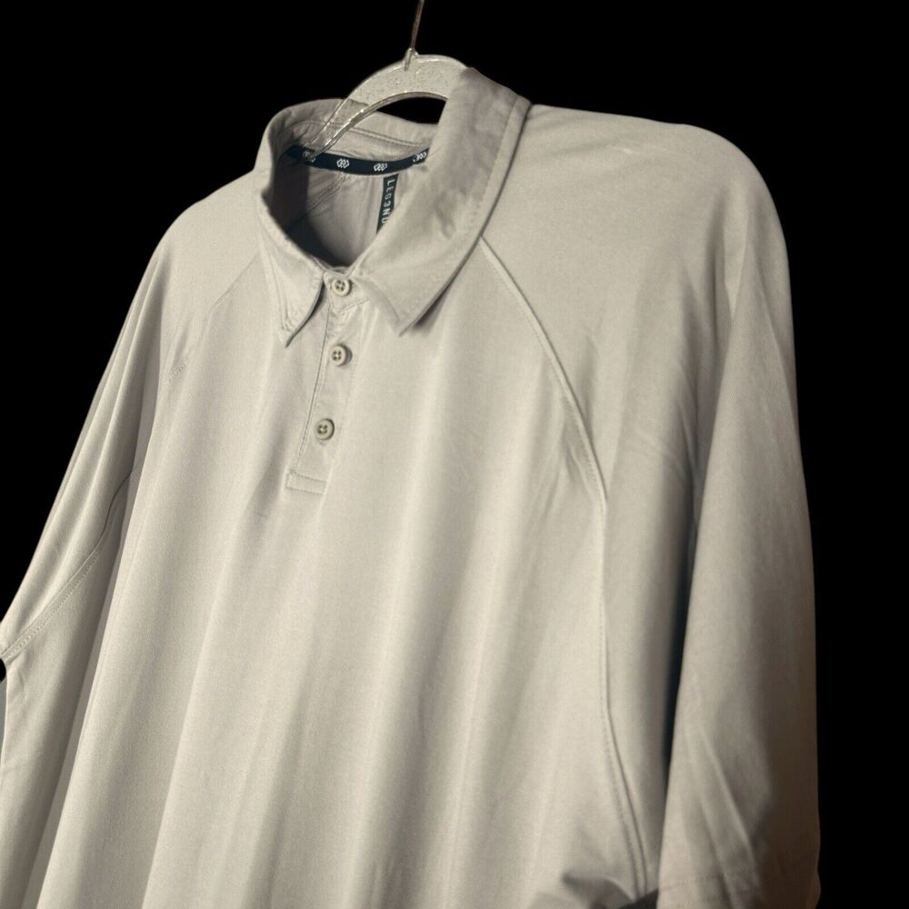 Legend Polo Shirt Mens Size XL Taupe Beige Anti-Odor 4-way Stretch Wicking
